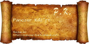 Panczer Kürt névjegykártya